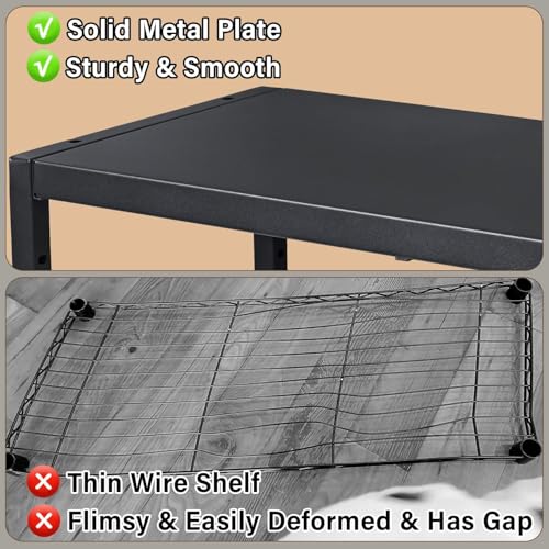 Expandable 2 Tier Heavy Duty Metal Storage Shelves D468
