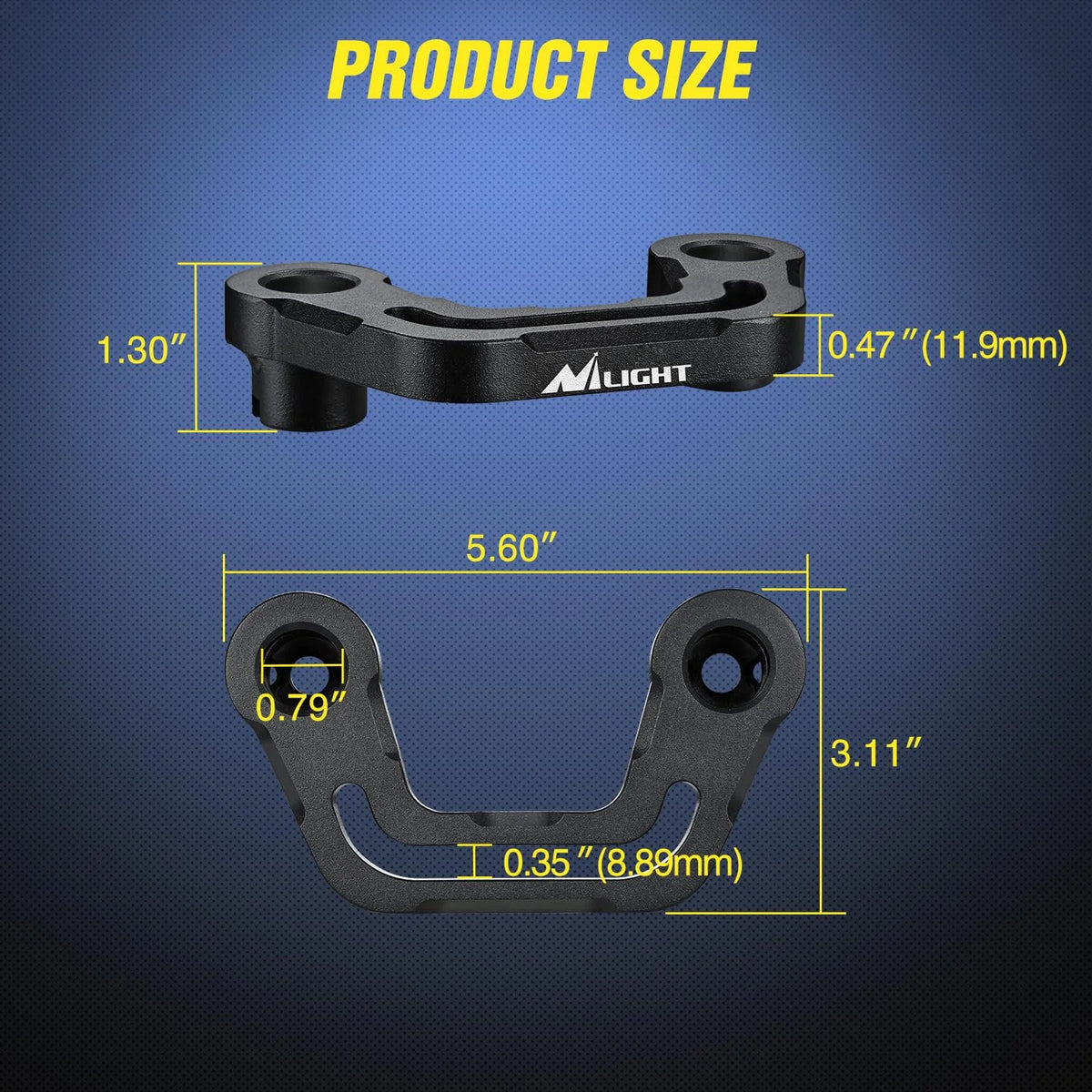 Hood Cowl Mount Brackets for Offroad LED Pod Light Work Lights D531382