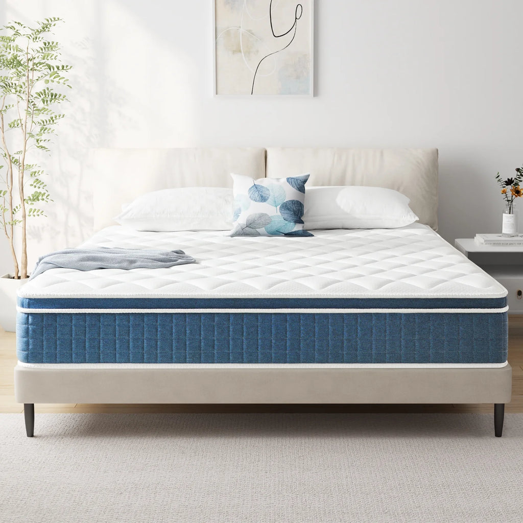 Queen Size Hybrid Innerspring and Gel Memory Foam Mattress D464