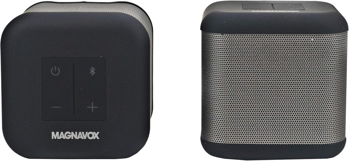 Silver and Black Stereo Speakers, Bluetooth, Pack of 2 K708