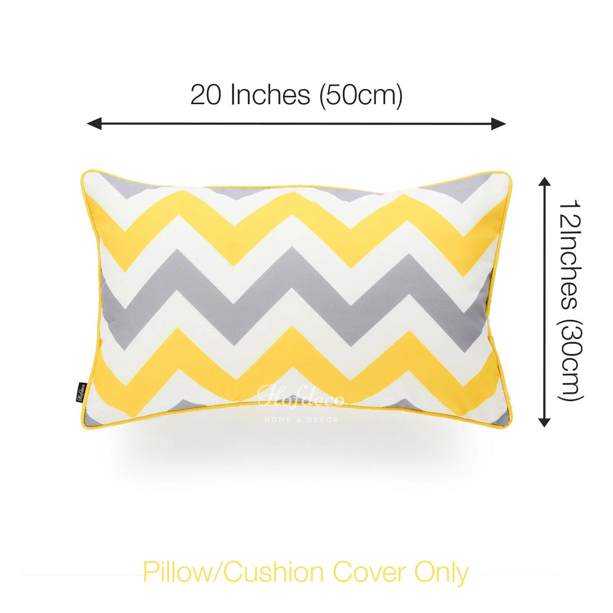 Water Resistant Canvas Lumbar Pillow Cover Set of 2 N915