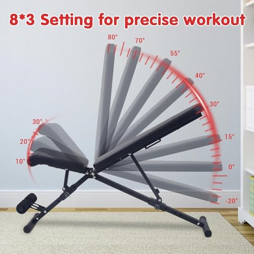 Adjustable Weight Bench 800Lbs Capacity Incline Decline P846