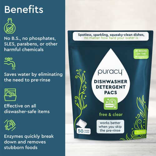 Natural Dishwasher Detergent Pods 50 Count N204
