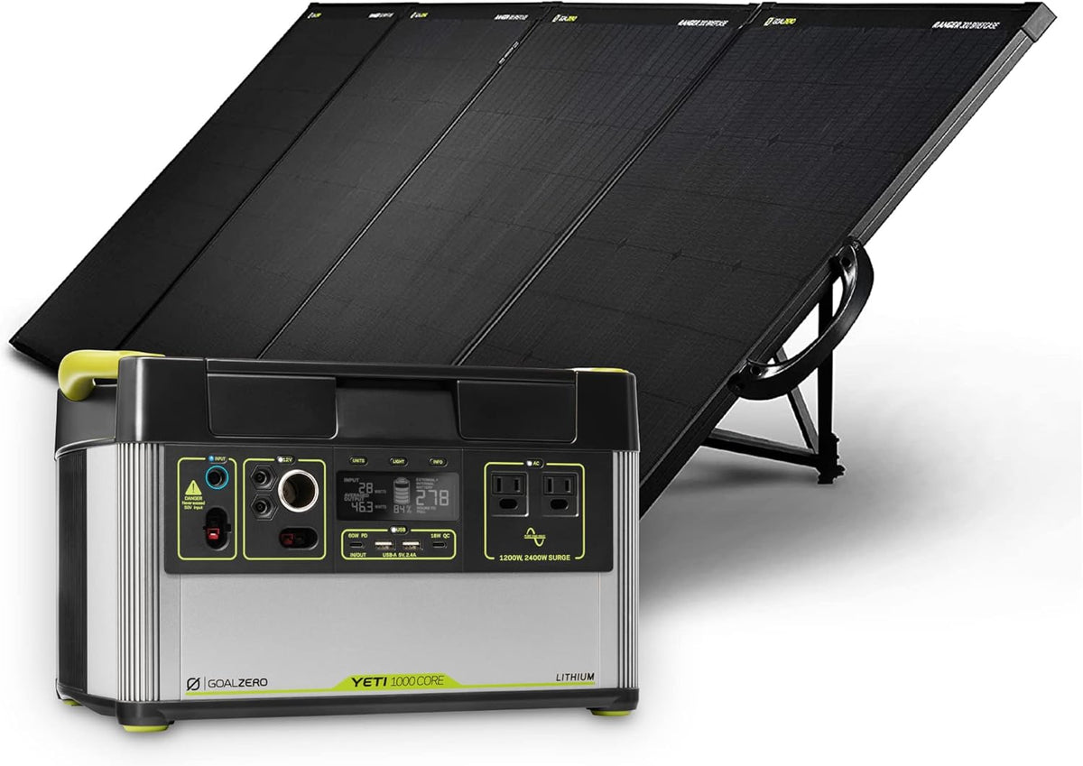 Portable Power Station, 1000 W, Solar-Powered Generator G40703
