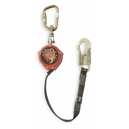 Red Personal Fall Limiter with Carabiner and Swivel Shackle V8002