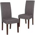2 Pk Parsons Chair Light Gray Fabric H665