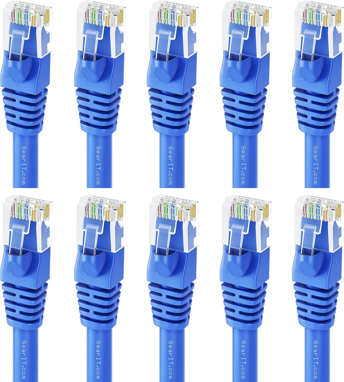 50-Pack Cat5e Ethernet Patch Cable 3 Feet Blue RJ45 Network Cord T71326