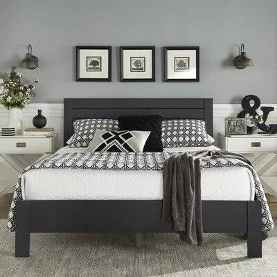 Vulcan Black Full Platform Bed M4546