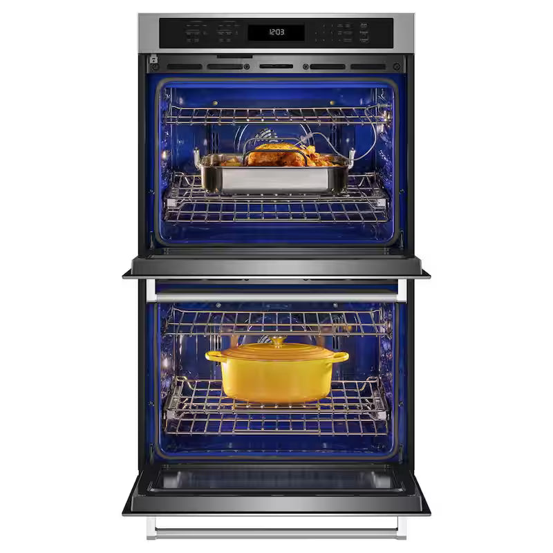 27 in. Double Electric Wall Oven with Convection Self-Cleaning in Stainless Steel W467366