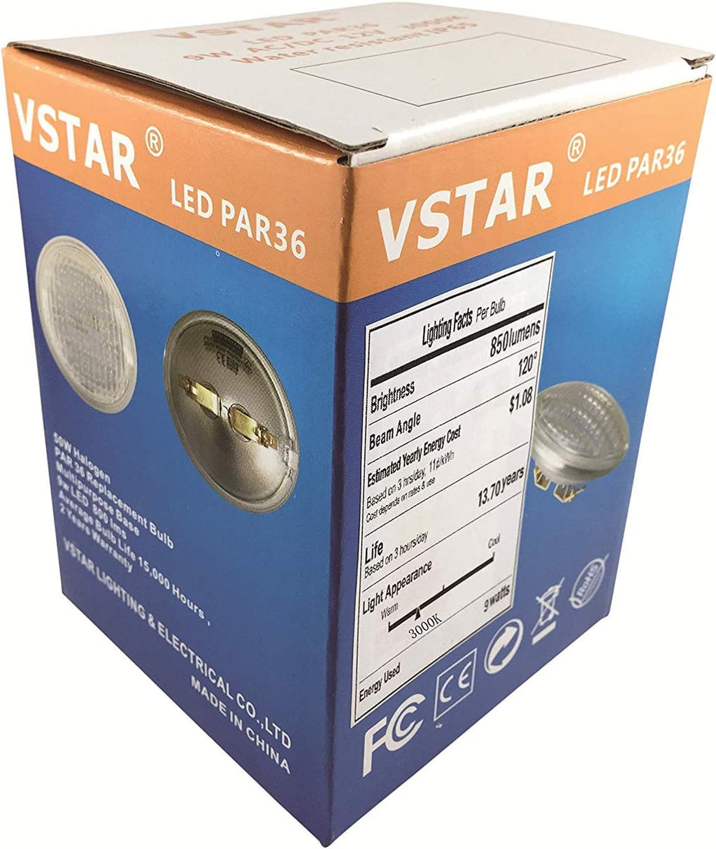 LED PAR36 9W Bulb, 12V, Warm White, Water Resistant, Pack of 4 M39078