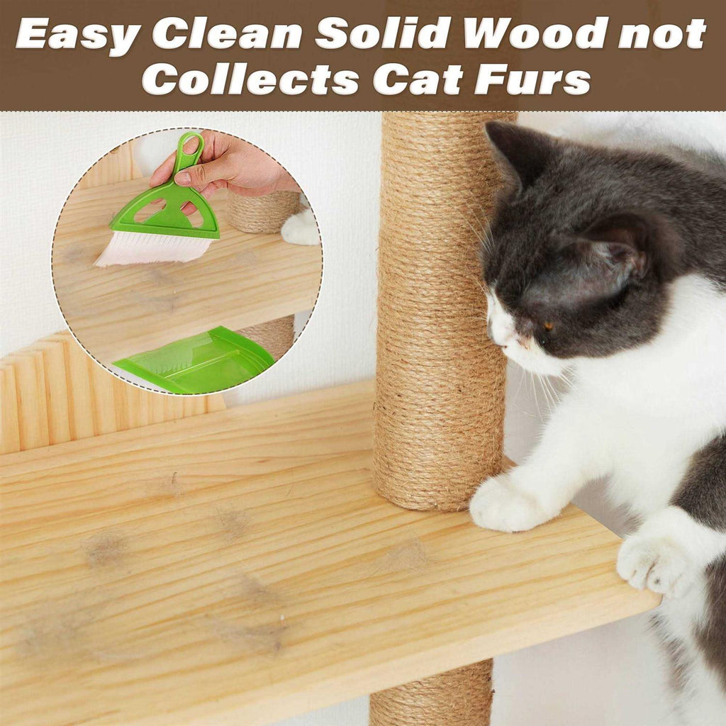 4-Tier Wall Mounted Cat Tree with Hammock C375482