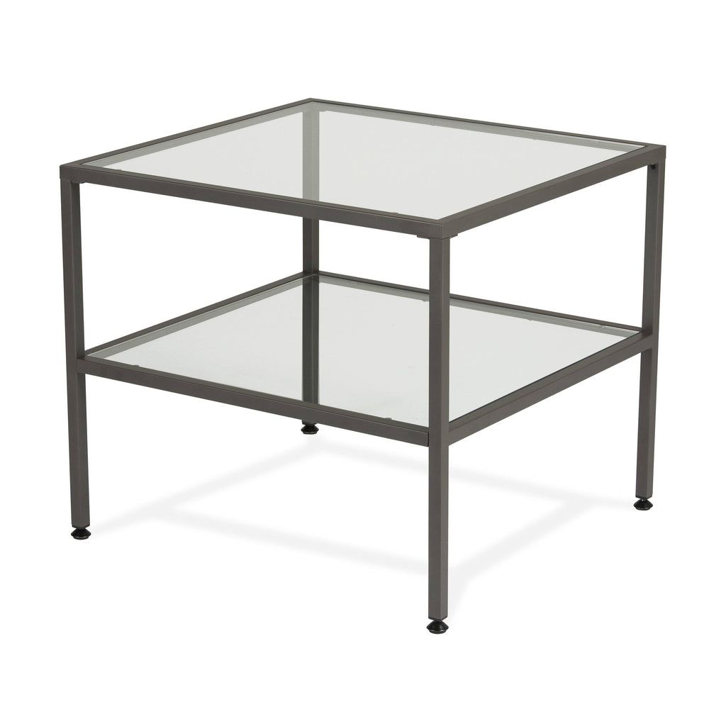 Pewter One Shelf End Table M613