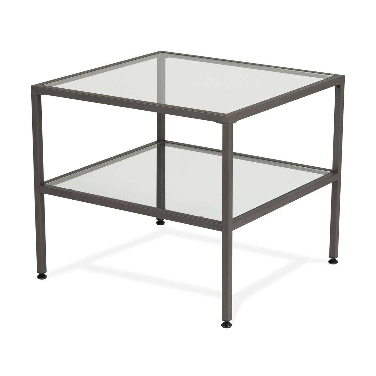 Pewter One Shelf End Table M613