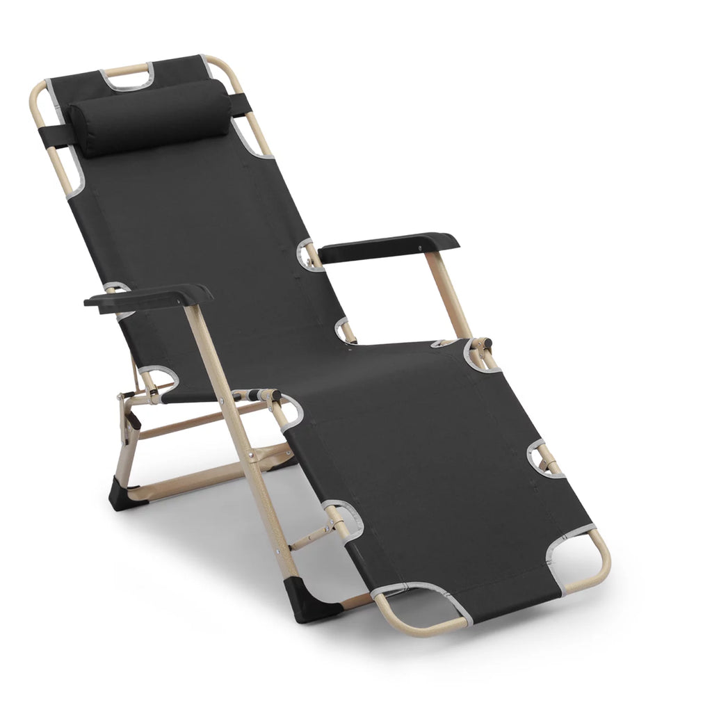Zero Gravity Lounge Chair with Adjustable Headrest, Black G8313