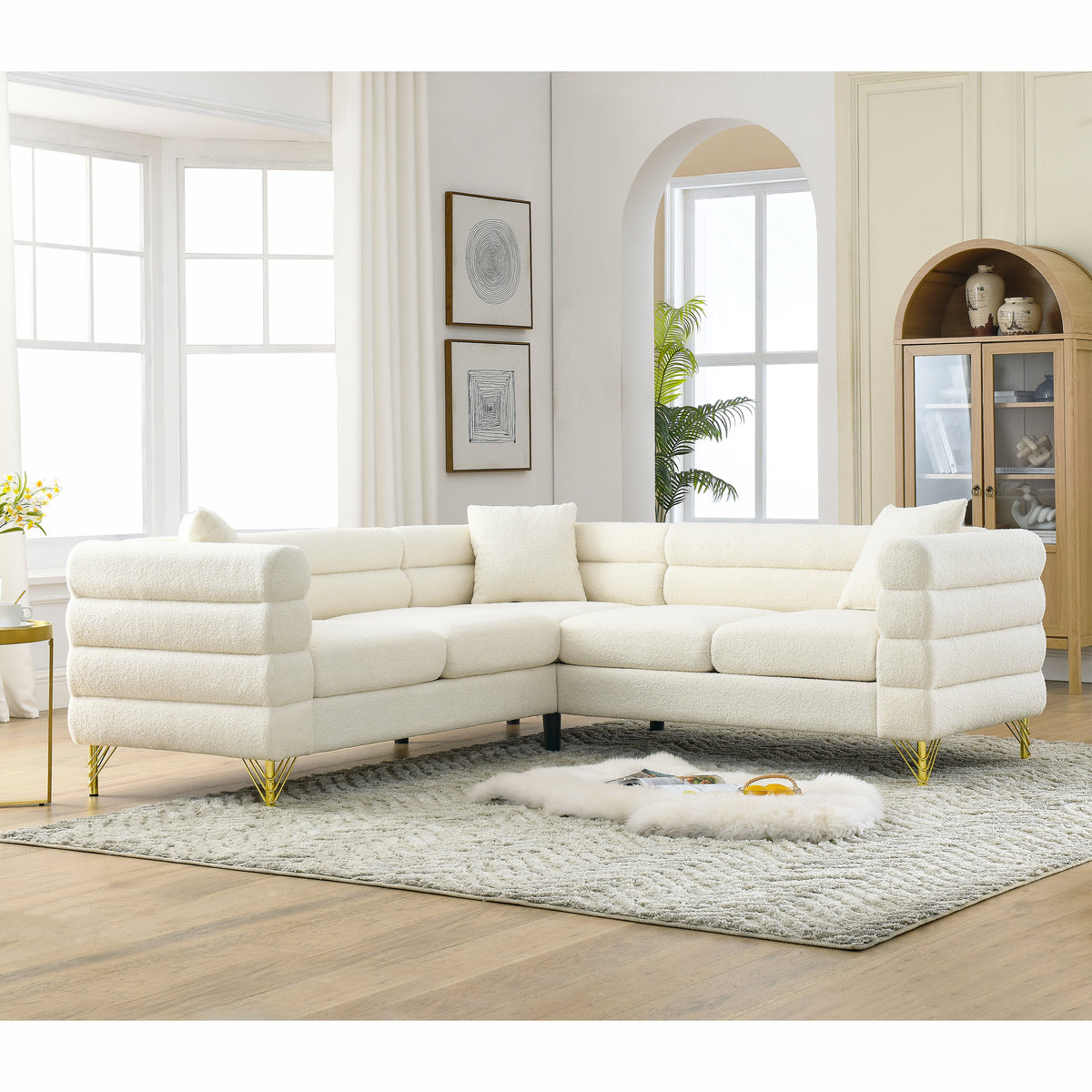 L-Shaped Sectional Sofa Cover P126