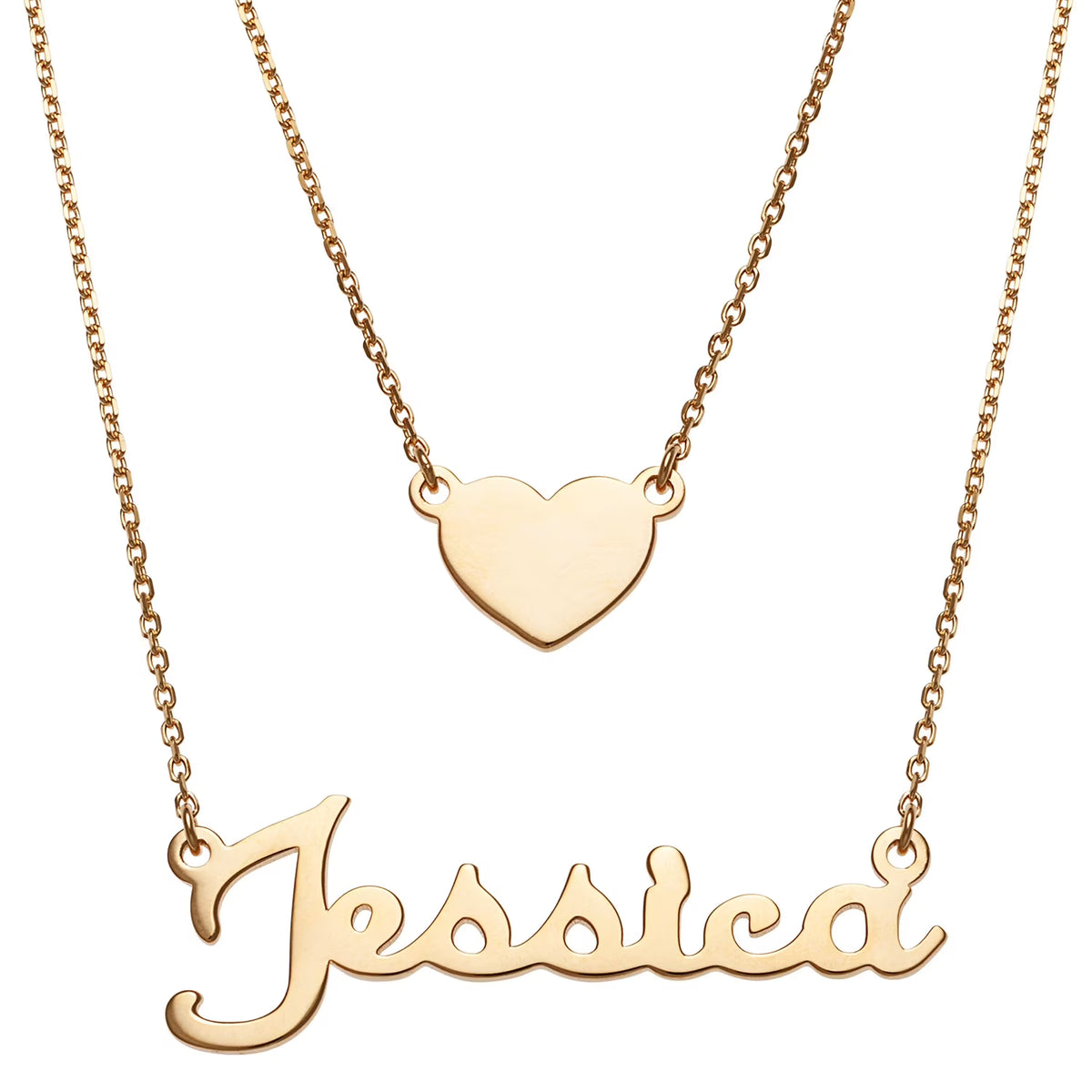 Sterling Silver Layered Double Necklace B271574