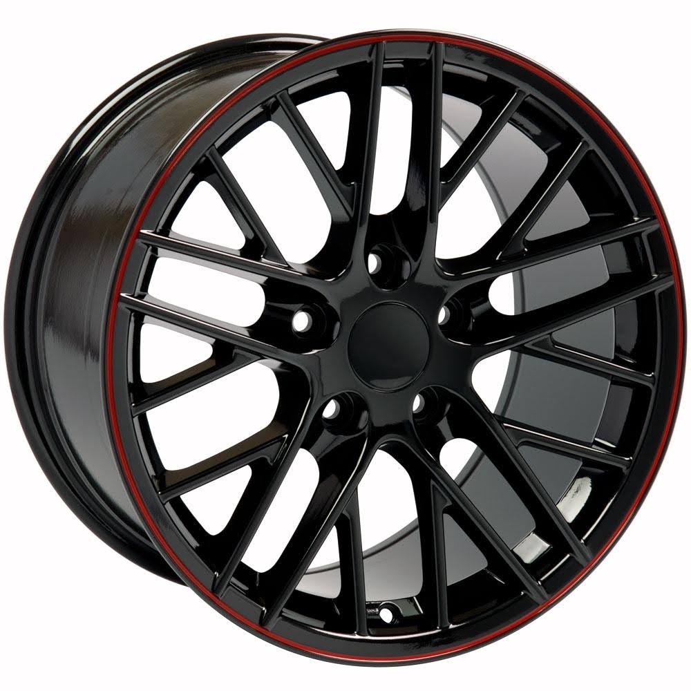 17 inch Gloss Black with Red Band 17x9.5 Rim P89195