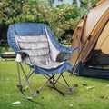 Oversized Padded Rocking Camping Chair with Cup Holder E41942