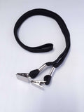 Black Double Clip Lanyards with Bulldog Clips Z19577