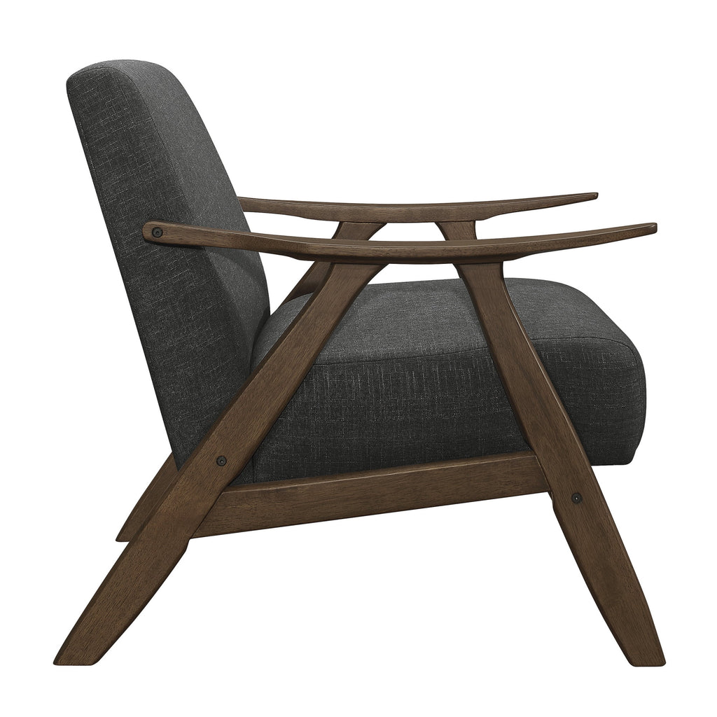 Dark Gray Fabric Upholstered Accent Chair R175