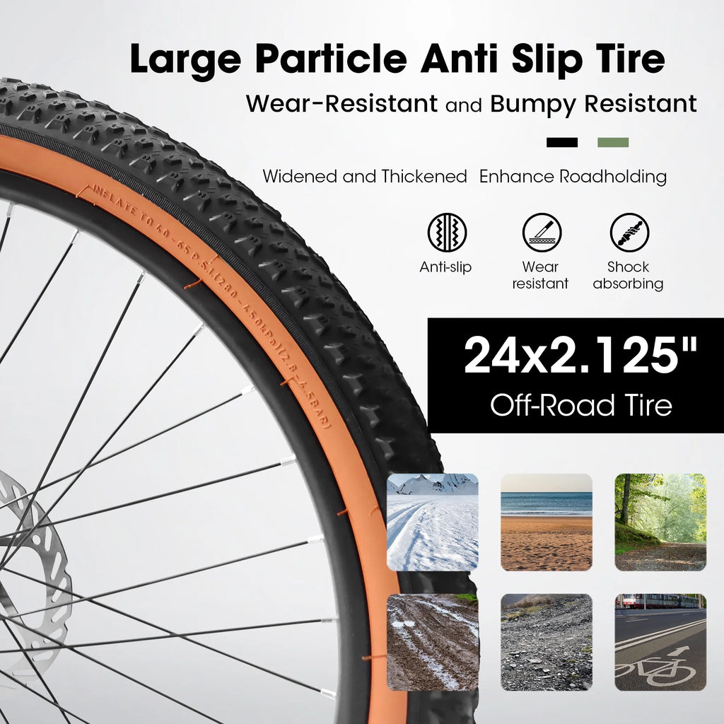 21-Speed Carbon Steel Mountain Bike 24 Inch Wheels D985108
