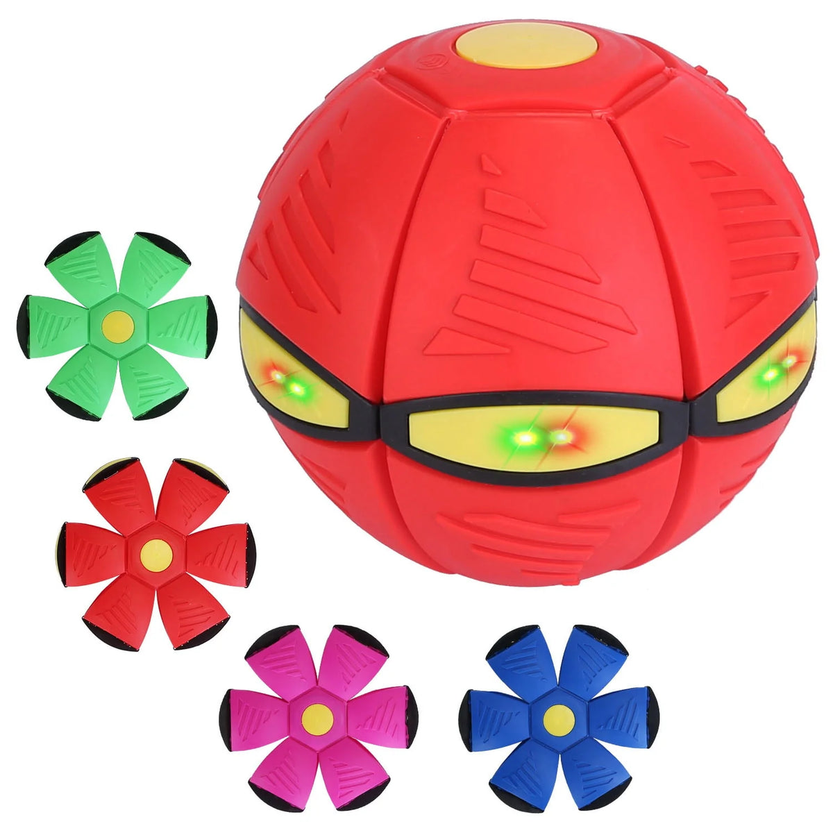 4 Pack LED Flying Saucer Ball Dog Toy H39111
