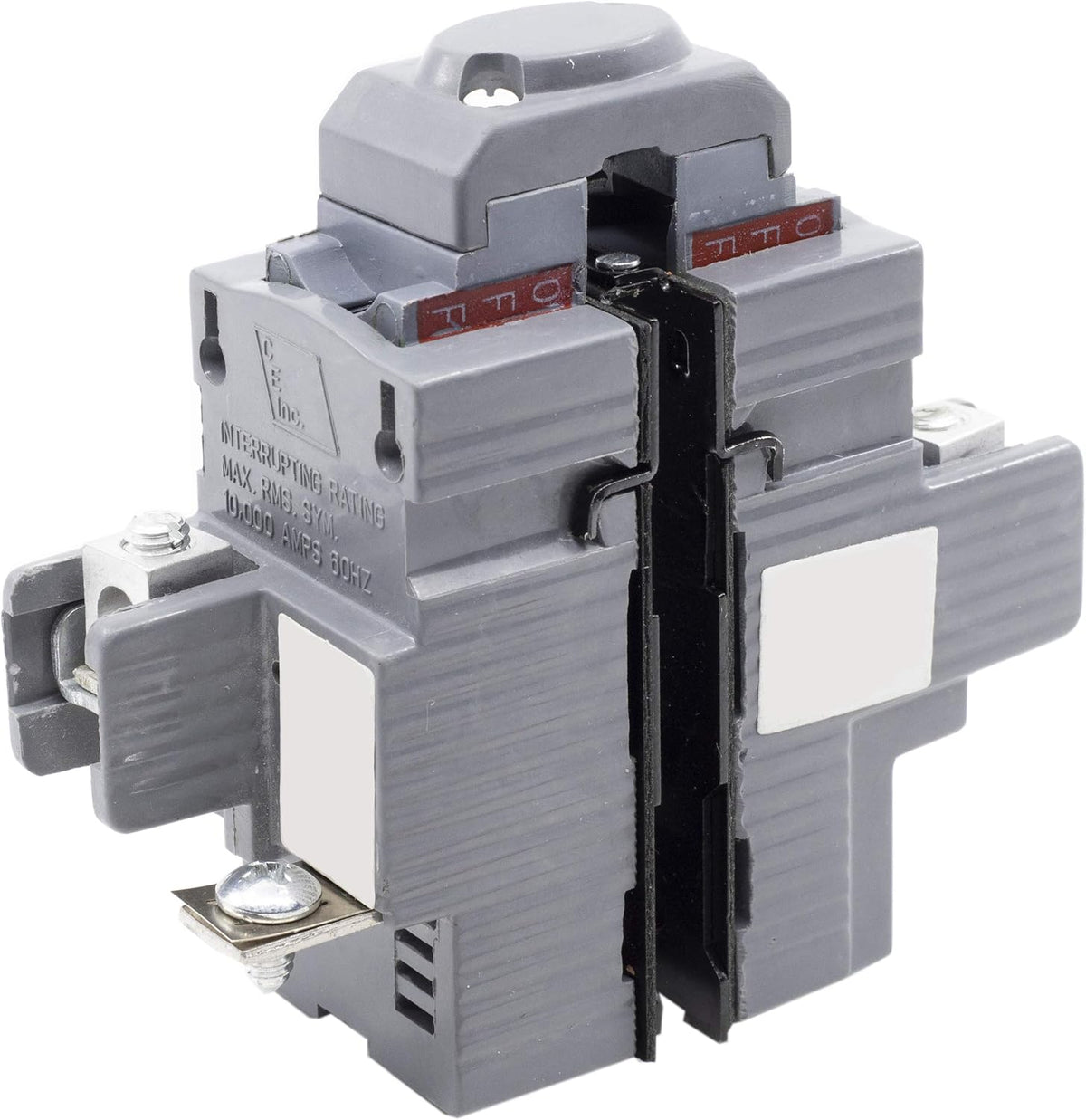 Two Pole 15 Amp Circuit Breaker, Grey, Pack of 2 Q5296