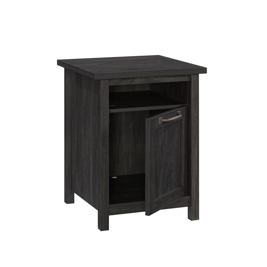 Black Finish USB Side Table Y608
