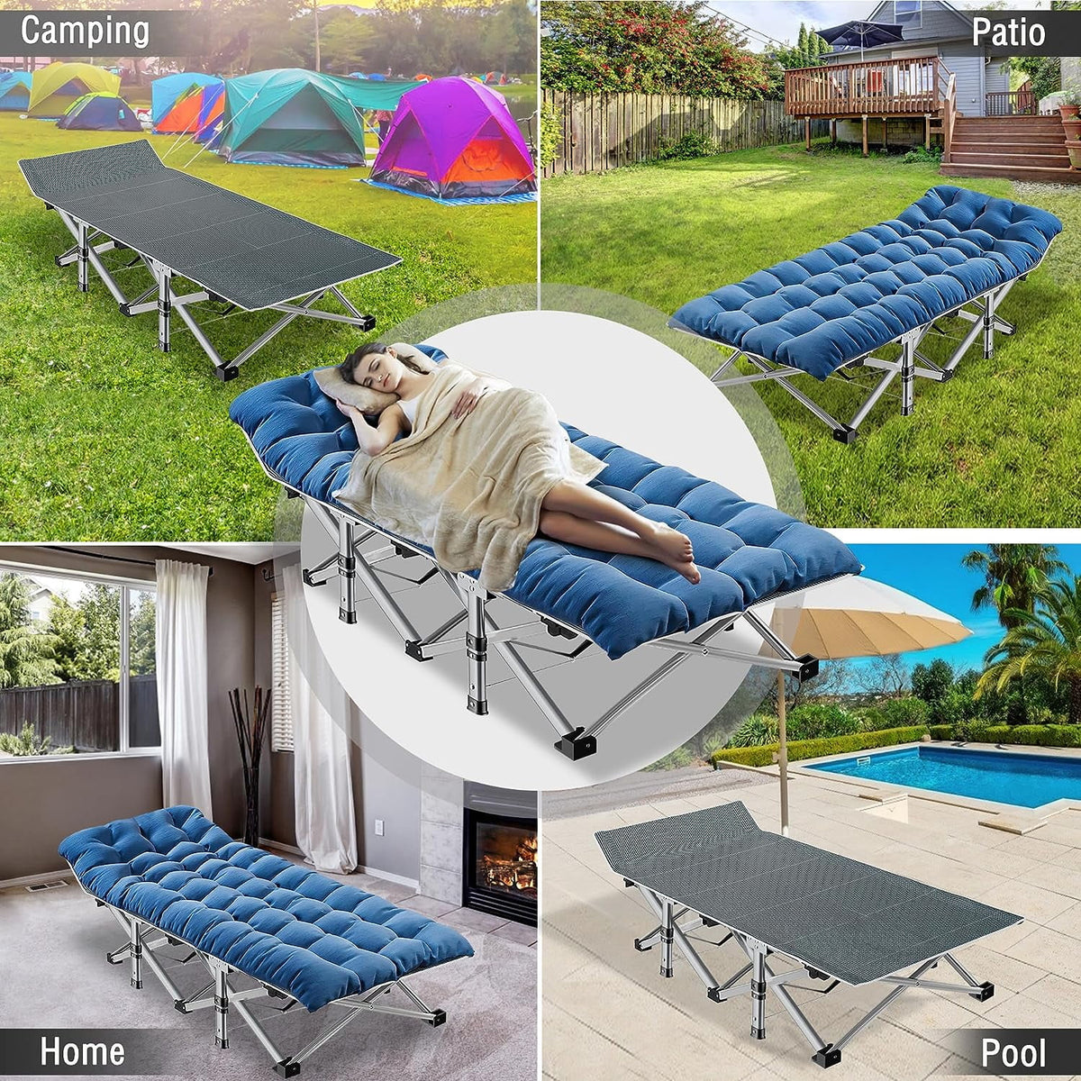 Oversized XL Folding Sleeping Cot V7889