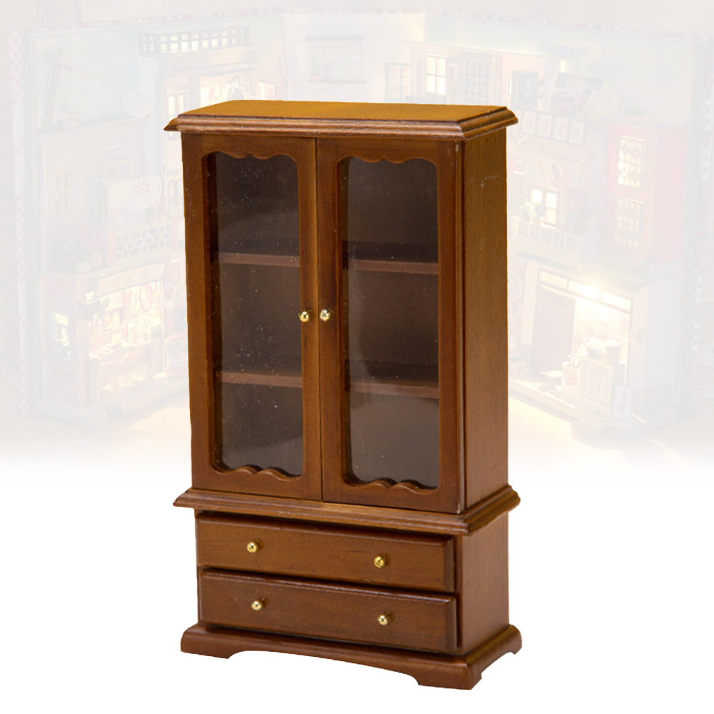 1/12 Miniature Kitchen Cabinet Cupboards with Drawer Dollhouse Furniture Toy S37655
