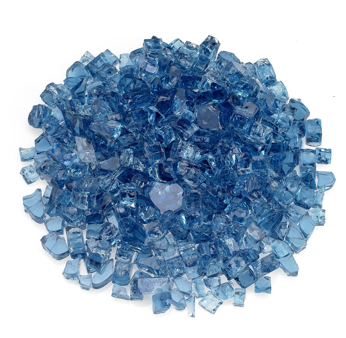 1/2x22 Pacific Blue Fire Glass 10 lb Jar Q518267