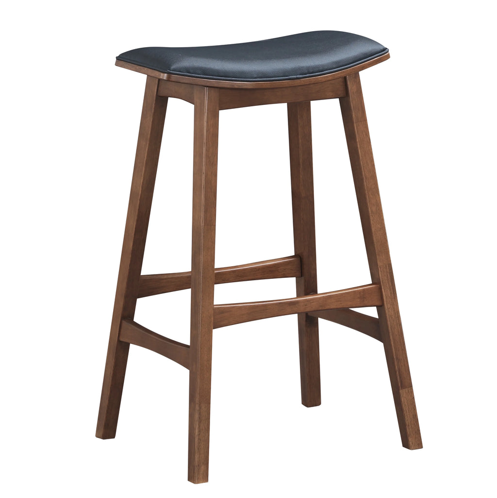 Set of 2 Faux Leather Upholstered Barstools V6379