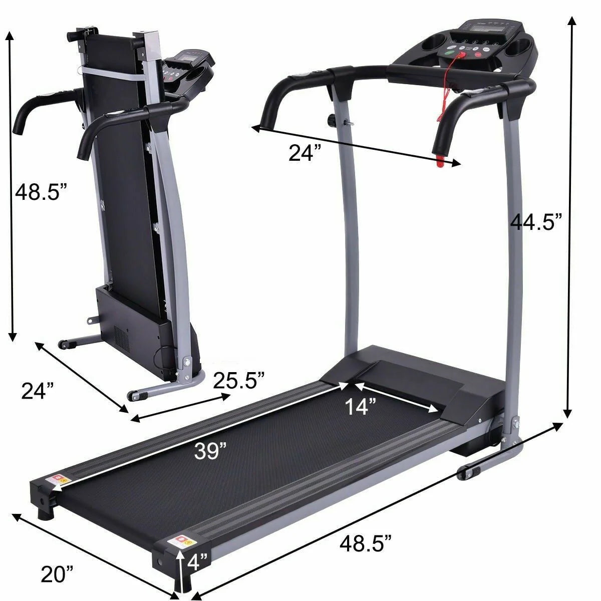Folding Electric Treadmill 800W Pink U2831