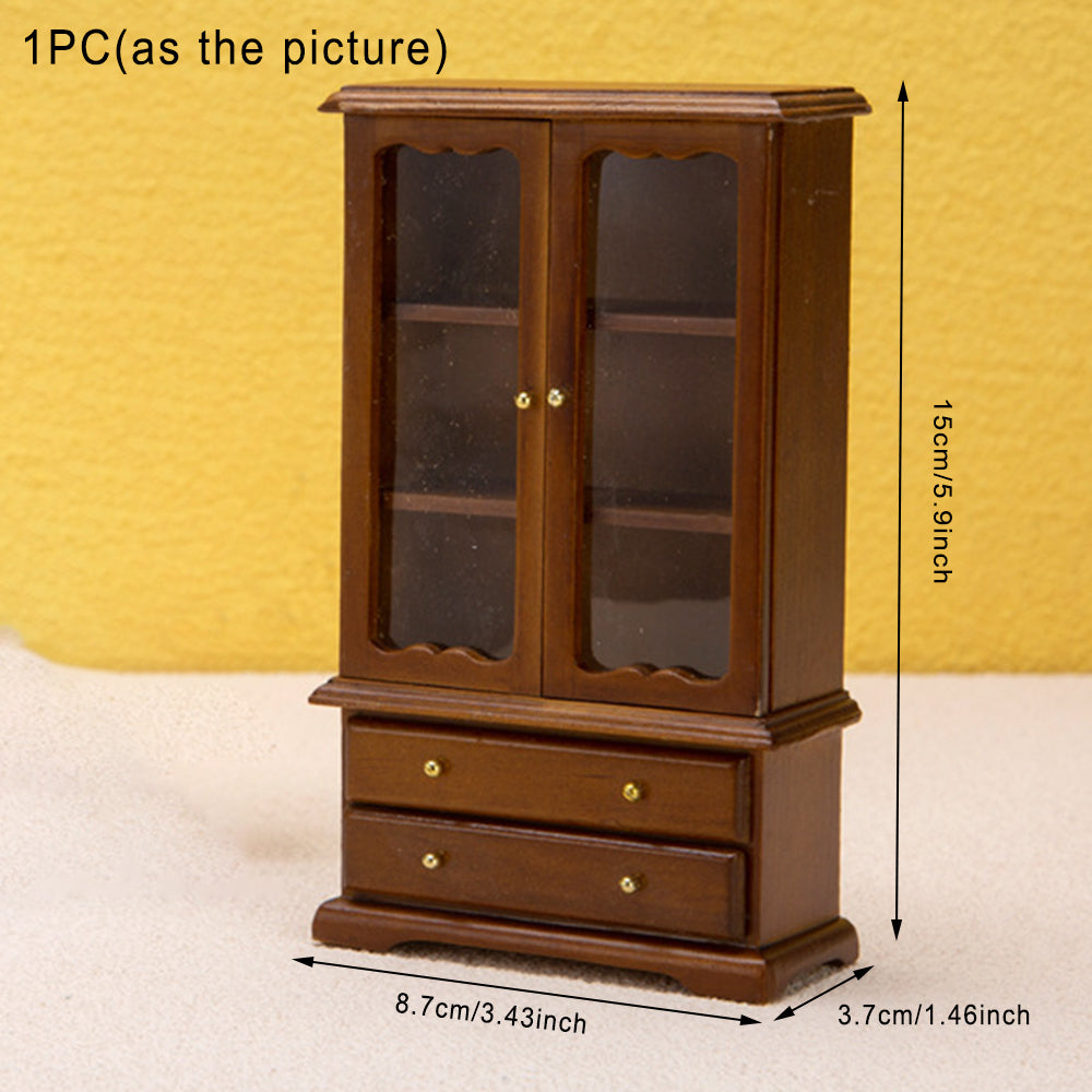 1/12 Miniature Kitchen Cabinet Cupboards with Drawer Dollhouse Furniture Toy S37655