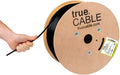 Cat6A Plenum 1000ft Yellow 23AWG 4 Pair Solid Bare Copper Bulk Ethernet Cable I194