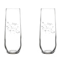 Set of 2 Stemless Glass Champagne Flutes 8.5 oz D257545