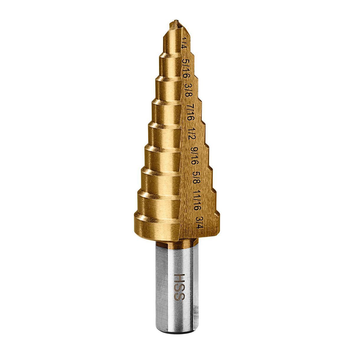 1/4 in. to 3/4 in. Titanium Step Drill Bit R979872