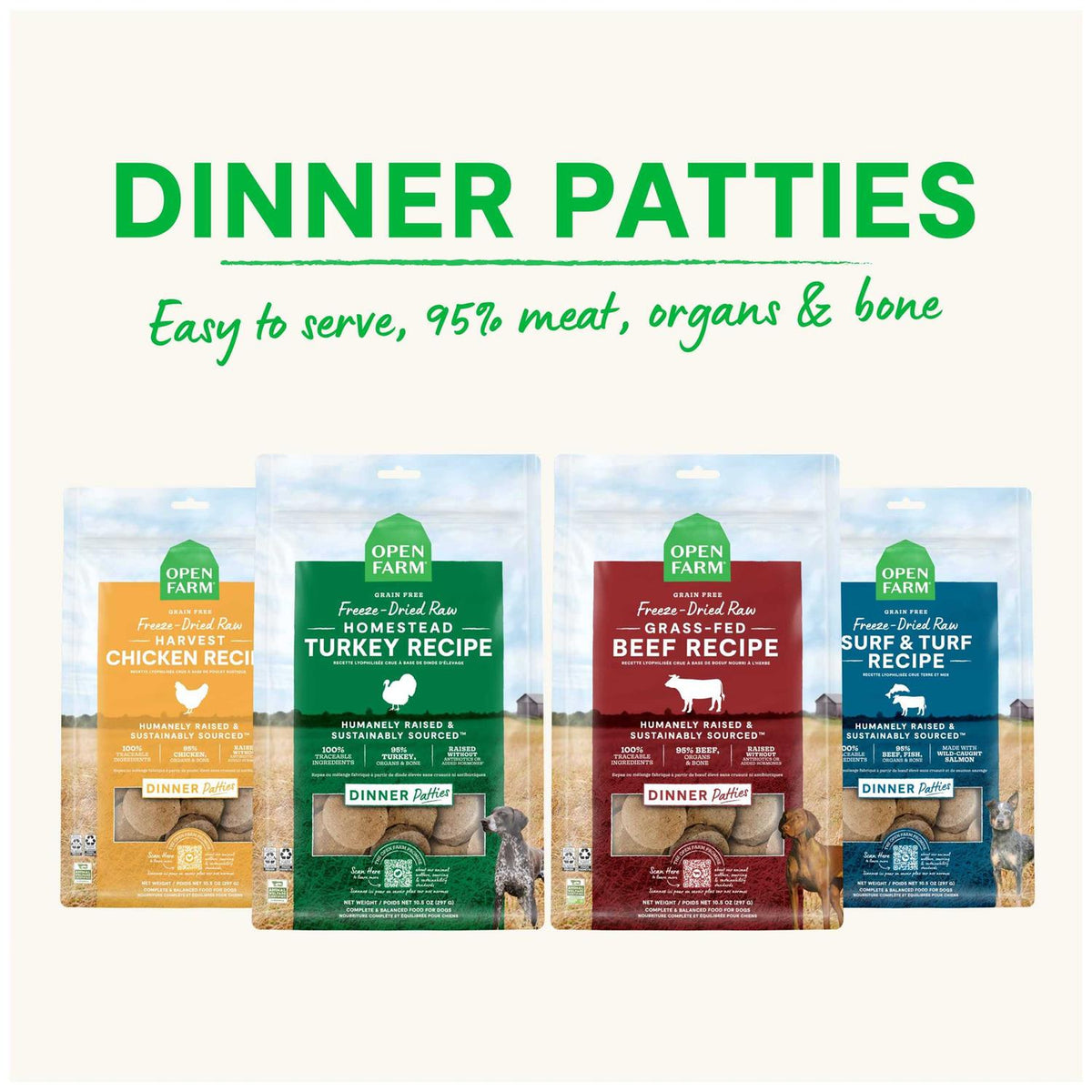 Freeze Dried Raw Patties Dog Food A69713
