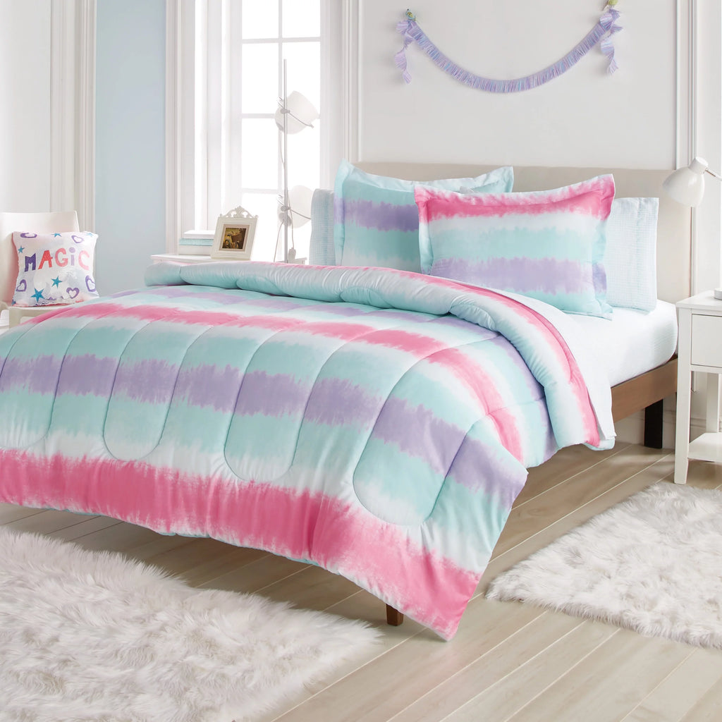 Twin 5 Piece Polyester Microfiber Comforter Set I691812