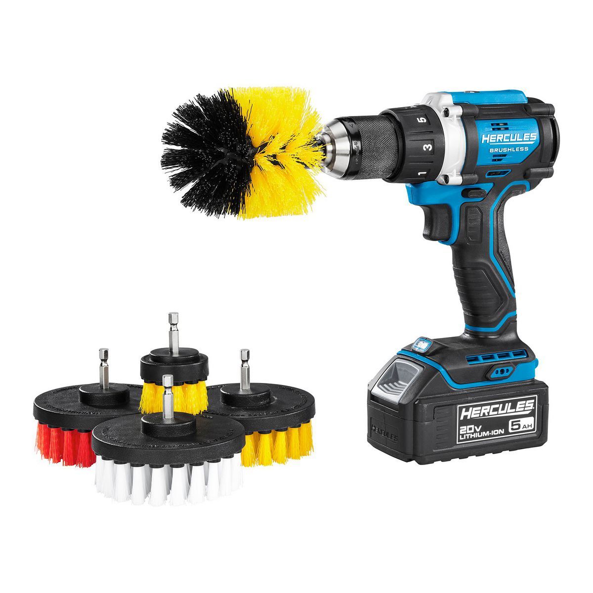 Power Drill Brush Detailing Kit, 5-Piece A185