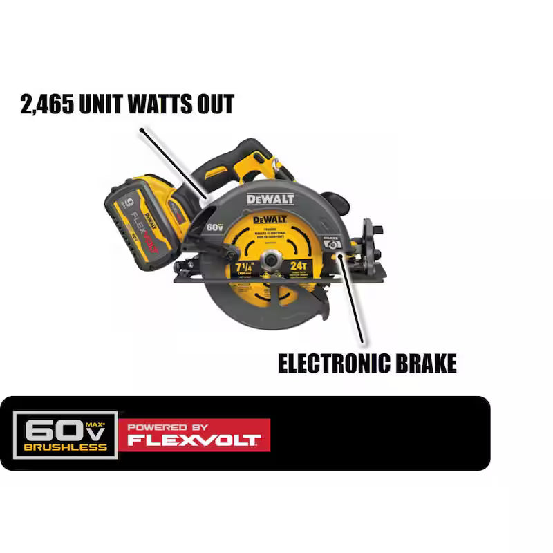 60V MAX Cordless Brushless 7-1/4 in. Circular Saw with Brake T5539