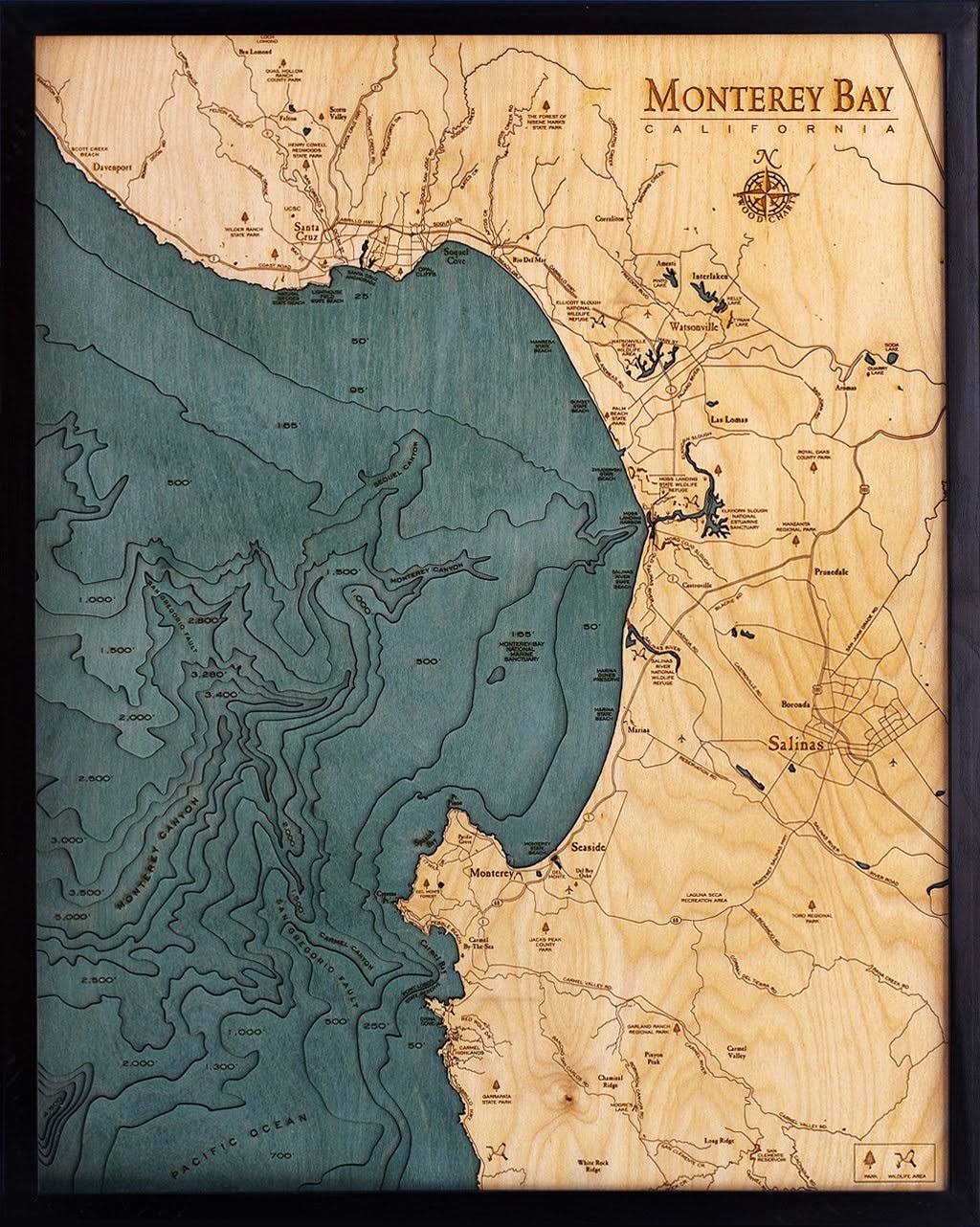 3-D Nautical Wood Chart O7121