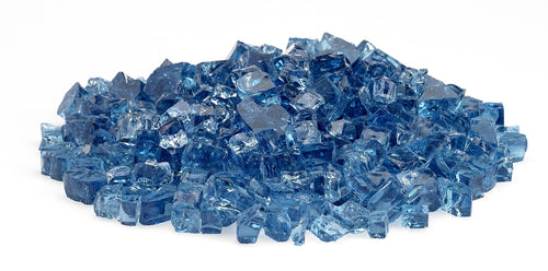 1/2x22 Pacific Blue Fire Glass 10 lb Jar Q518267