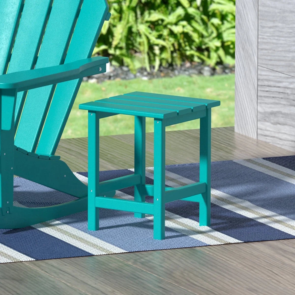 Black Plastic Adirondack Outdoor Side Table O897758