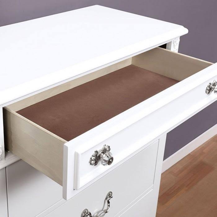 White USB Outlet Night Stand T395