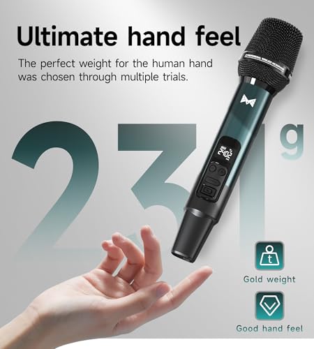 Metal Dynamic Wireless Microphone with Rechargeable Receiver H1620