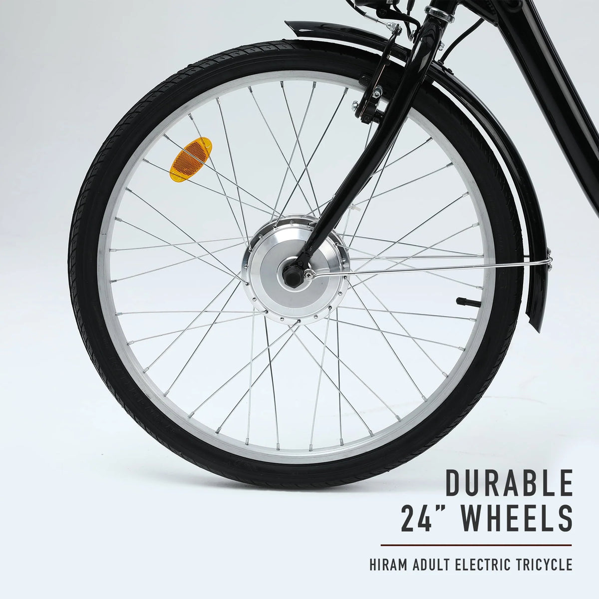 24 Inch 250w 36V Black 3 Wheel Electric Bike F2983