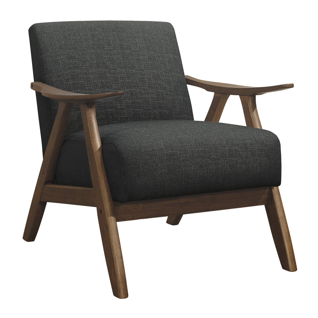 Dark Gray Fabric Upholstered Accent Chair R175
