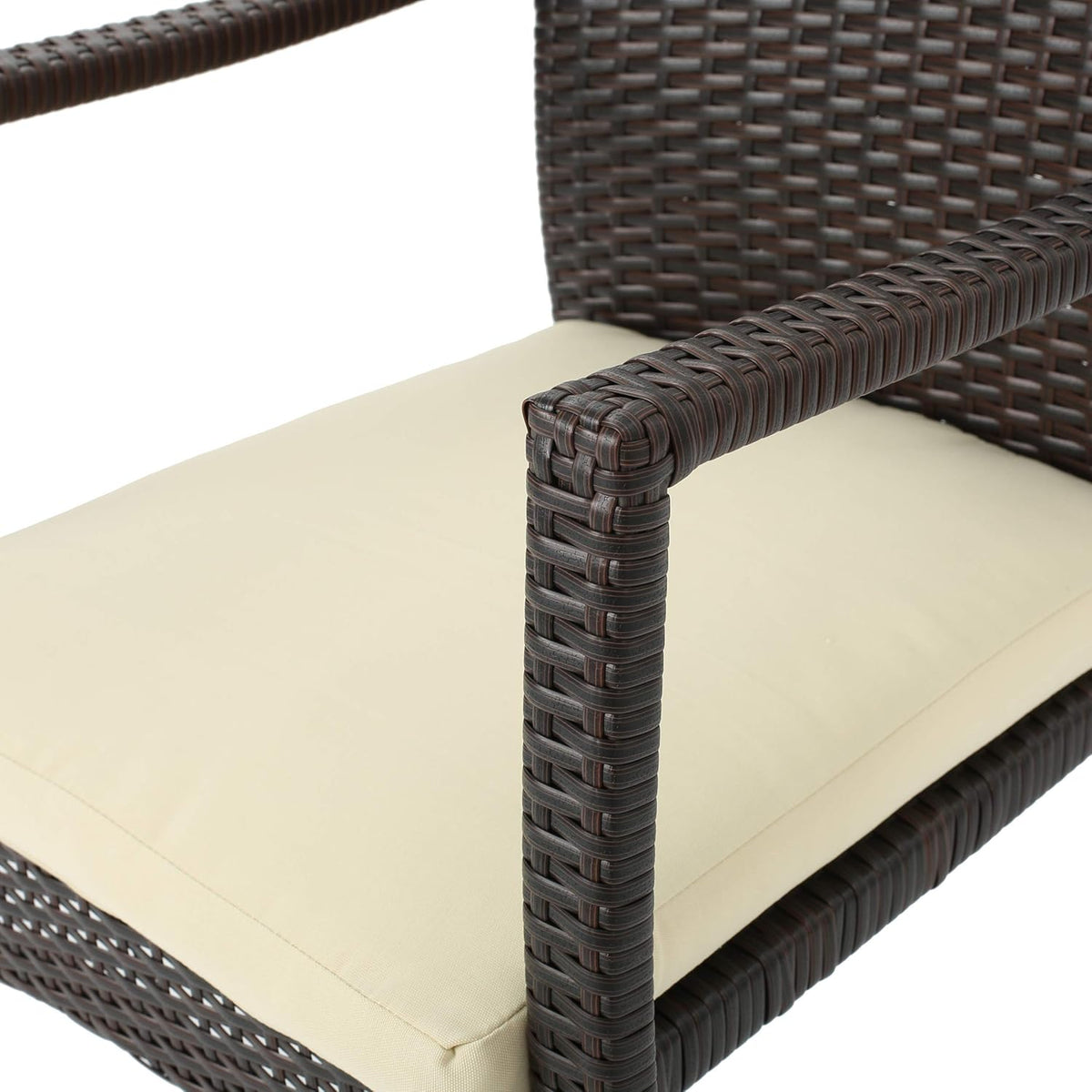 Multibrown Outdoor Wicker Dining Chairs, 2-Pcs Set I3954