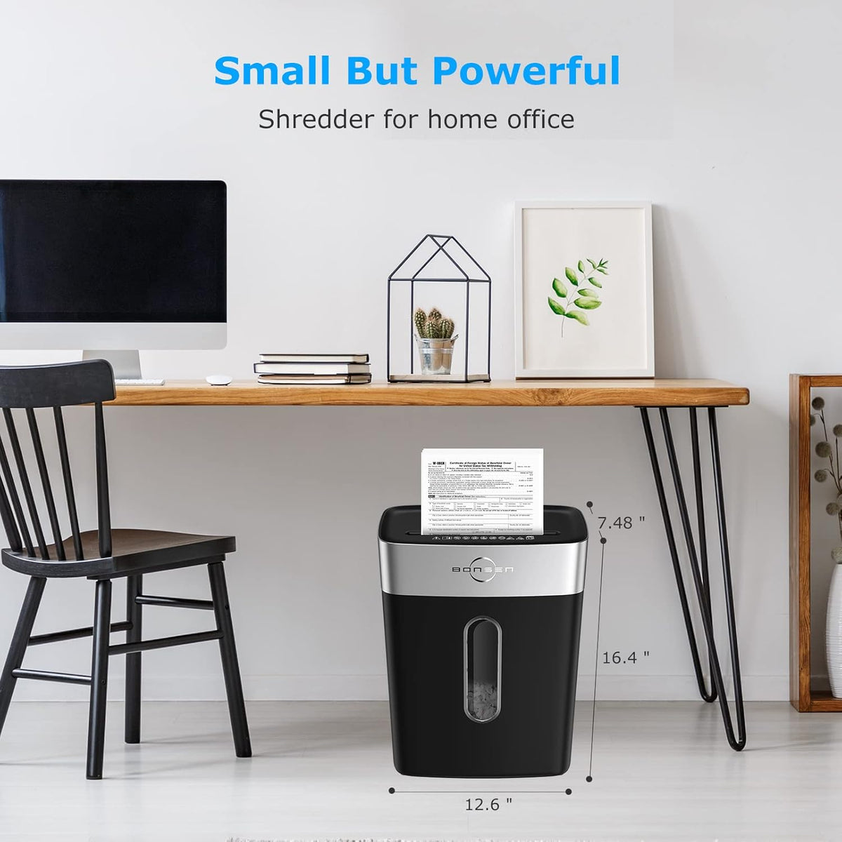 8-Sheet Crosscut Paper Shredder with 4 Gallons Wastebasket, Pack of 2 N611